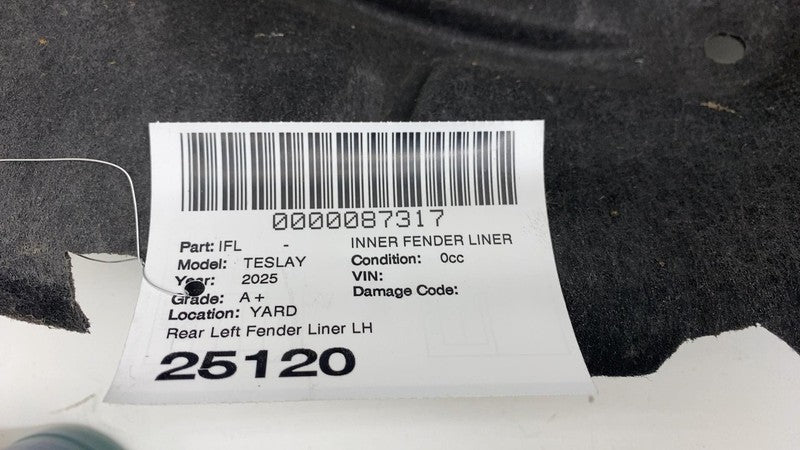 1492615-00-A ⭕2020-2024 Tesla Model Y Rear Left Wheel Fender Liner Splash Shield 1492615-00-A