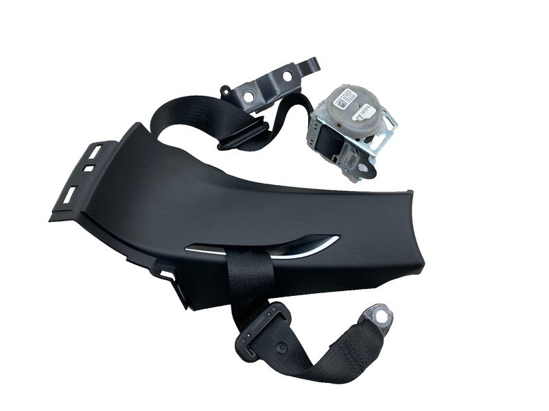 1024732 00 C ⭕ 16-20 Model S C-Pillar Trunk Trim Right w/ Seat Belt & Retractor 1023136-05-D