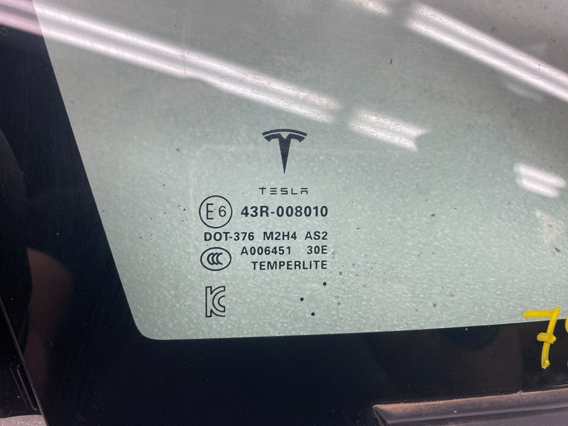 E6 43R-008010 ⭕ 2012-2020 Tesla Model S Rear Driver Side Quarter Fixed Glass Left LH Assembly
