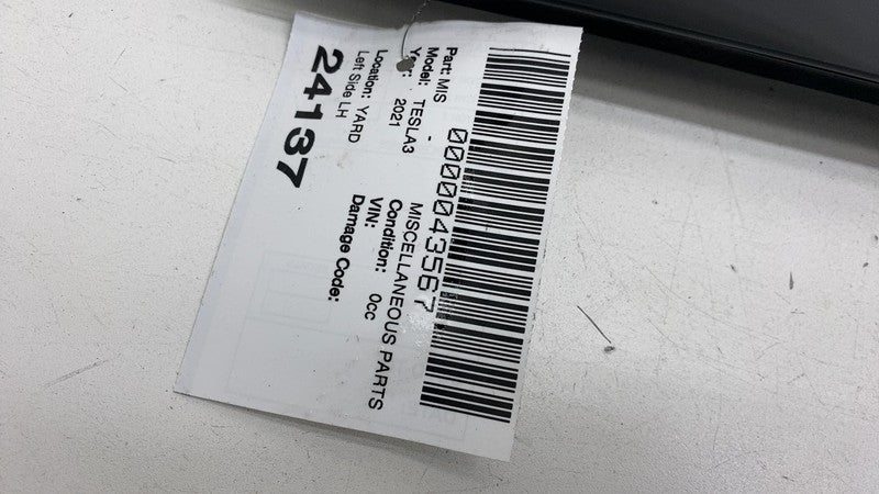 110043700E ⭕ 2017-2023 Tesla Model 3 Left B-Pillar Applique Glass Trim Molding 1100437-00-E