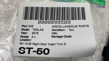 12-20 Tesla Model S Front or Rear Right Door Trim Pull Cup Insert 1007941-00-B