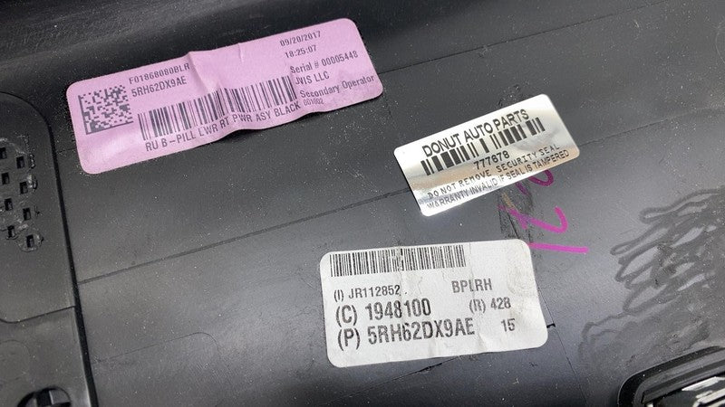 5RH62DX9AE ⭕ 17-25 Chrysler Pacifica Passenger B-Pillar Middle Trim Panel Right 5RH62DX9AE