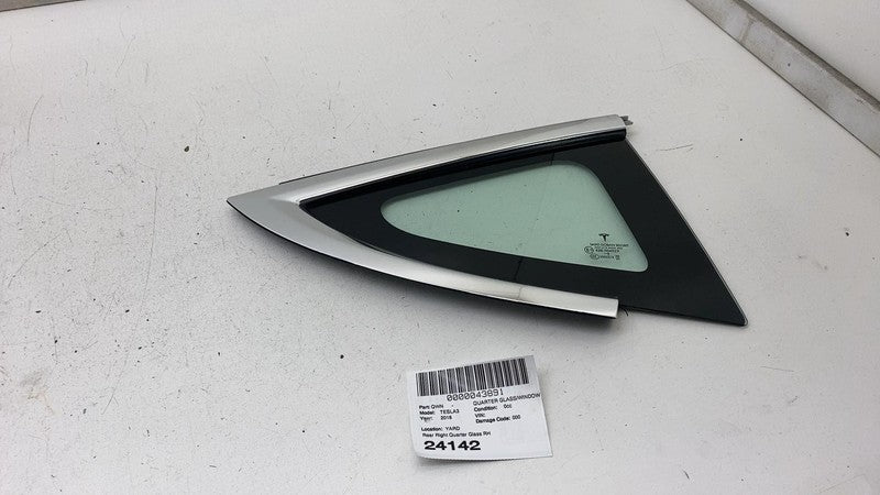 1080706-00 ⭕ 2017-2020 Tesla Model 3 M3 Rear Right Quarter Fixed Window Glass RH 1080706-00