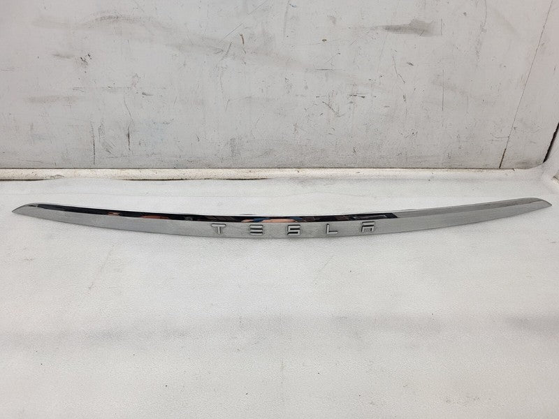 ⭕ 2016-2020 Tesla Model X MX Rear Trunk Lid Mold Chrome Molding OEM 10