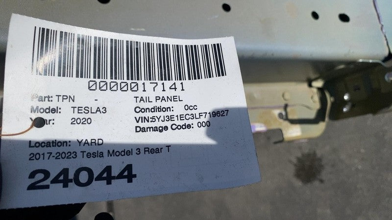 ⭕ 2017-2023 Tesla Model 3 Rear Tail Panel Bucket + Upper & Lower Rail Structural
