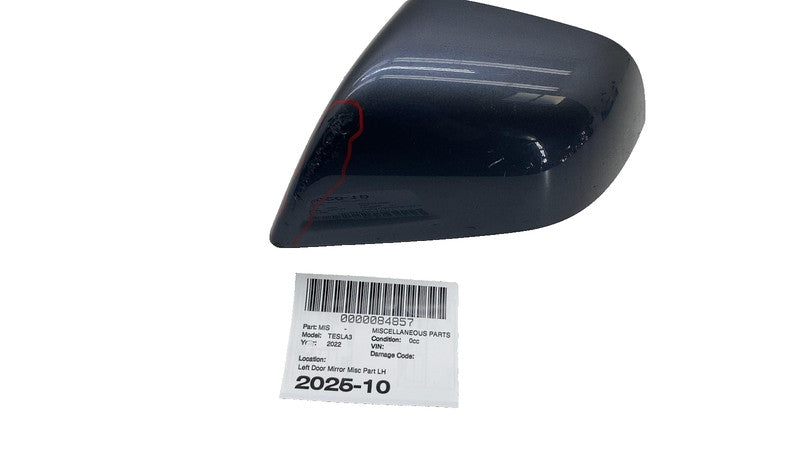 ⭕ 2017-2025 Tesla Model 3 Left Exterior Door Mirror Skull Cap Cover 10
