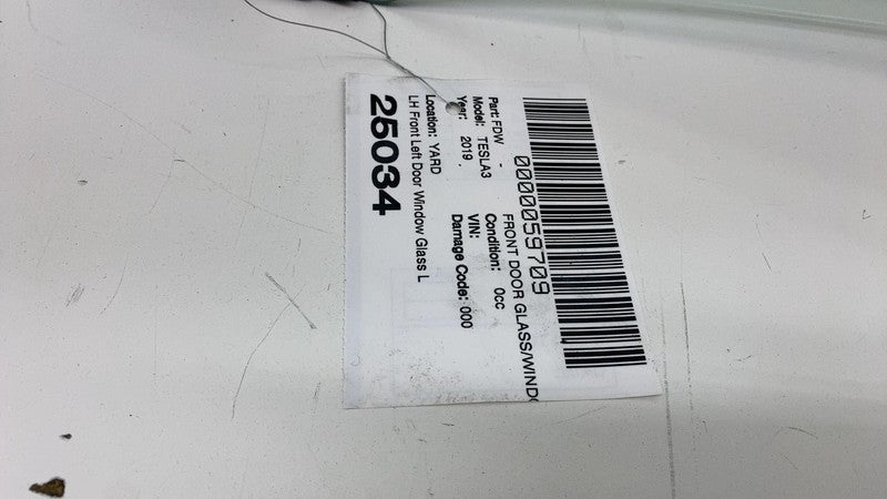 E9 43R-004530 ⭕ 2017-2020 Tesla Model 3 Front Driver Side Door Window Glass Left (Single Pane)
