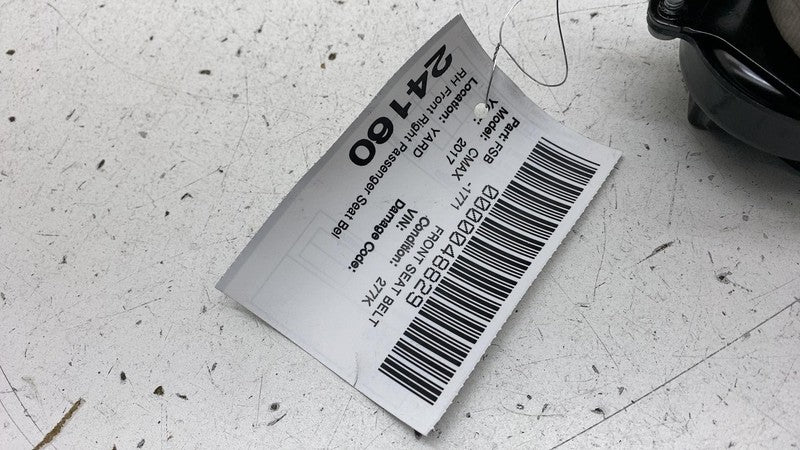 2013-2018 Ford C-Max Front Passenger Side Seat Belt w/ Height Adjuster