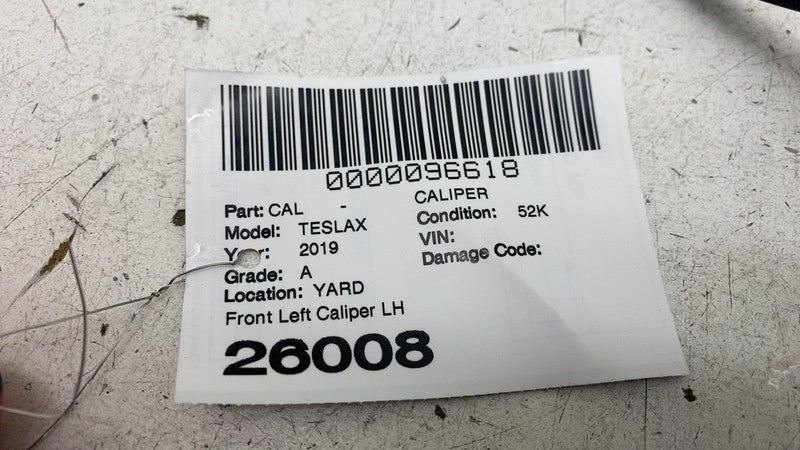 ⭕ 2016-2020 Tesla Model X Front Caliper w/ Brake Hose Line Left Red 10