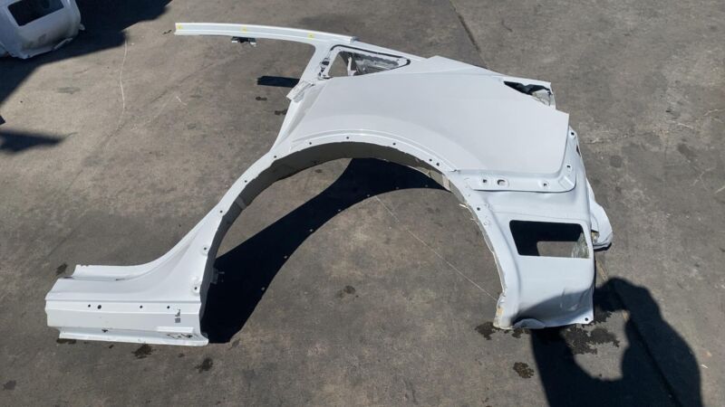 ⭕ 2020-2023 Tesla Model Y Rear Left Quarter Panel Structural Cutout White PPSW