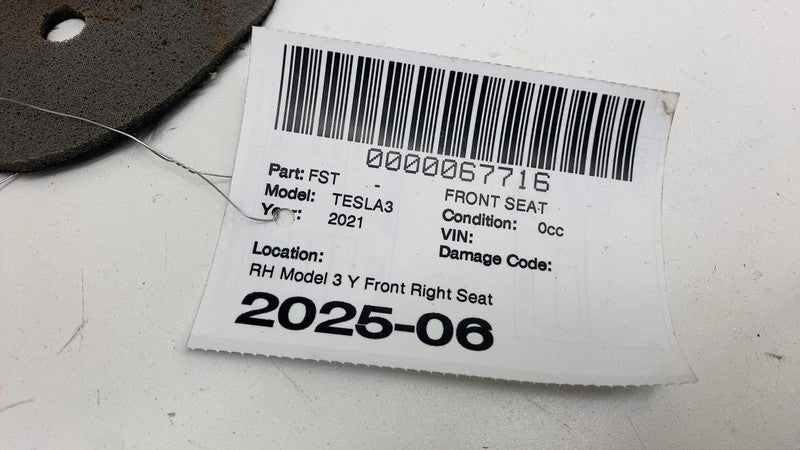 ⭕2017-2023 Tesla Model 3 Y Front Right Seat Back Rest Upper Cushion Wh