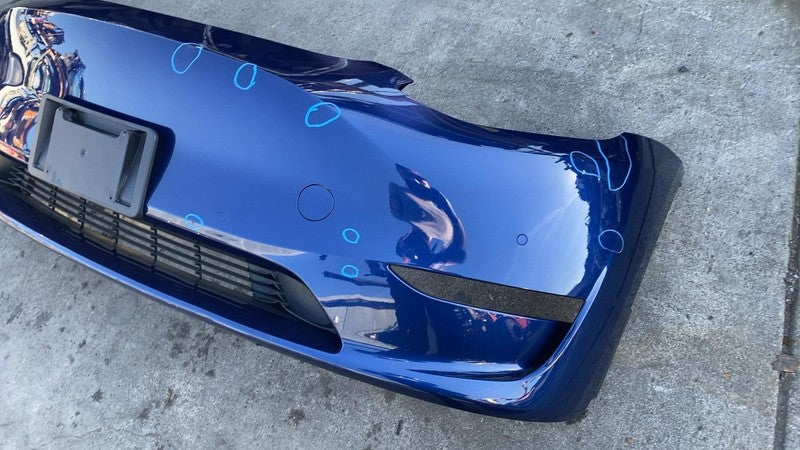 2020-2023 Tesla Model Y MY Front Bumper Cover w/ Grille & Park Sensor Blue PPSB