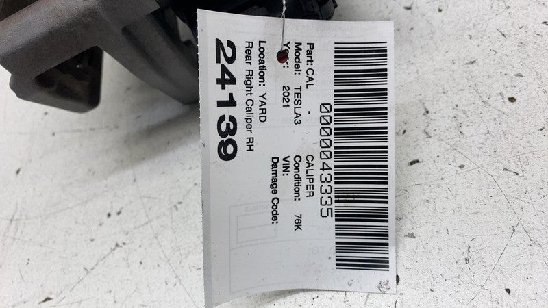 1044624-00-I ⭕ 2017-2025 Tesla Model 3 Rear Right Caliper + Brake Hose Line BASE 1044624-00-I