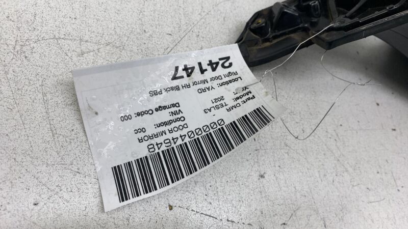 1592032-00-B ⭕ 21-25 Model 3 Front Right Exterior Rear View Mirror Black - PBSB 1592032-00-B