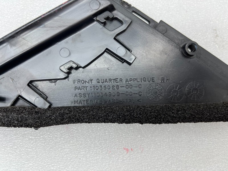 103490900C ⭕16-20 Model X Front Right Door Quarter Applique Corner Glass Cover 1034909-00-C