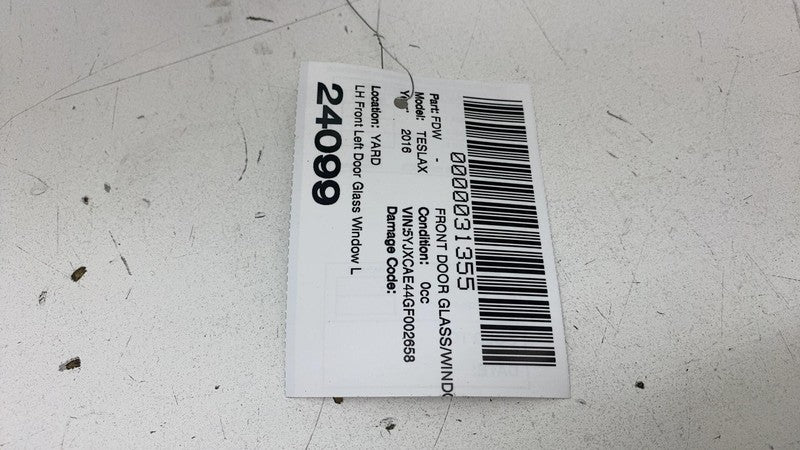 ⭕ 2016-2020 Tesla Model X Front Driver Side Door Window Glass Left LH 
