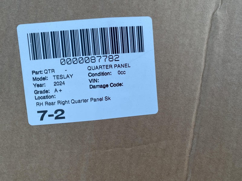 1487422-S0-E ⭕20-26 Tesla Model Y Rear Passenger Right Quarter Panel Skin Primed 1487422-S0-E