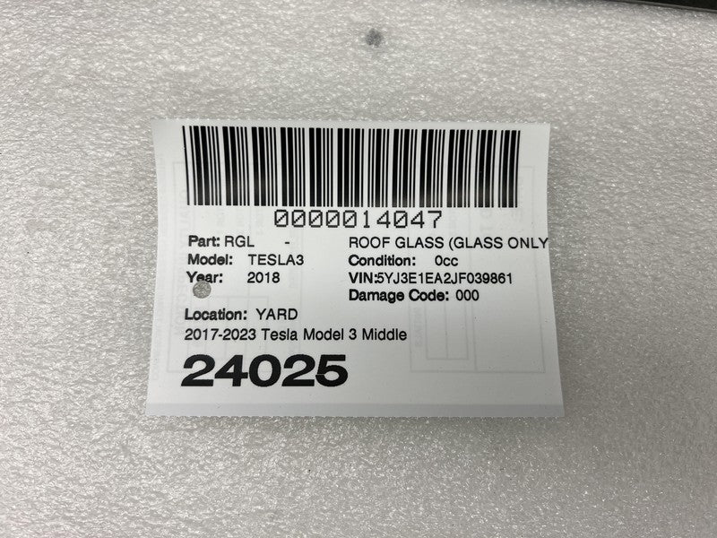 ⭕ 2017-2020 Tesla Model 3 Middle Panoramic Sunroof Fixed Roof Glass Moonroof OEM