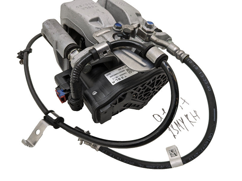 ⭕ 2020-2024 Tesla Model Y Rear Right Caliper + Brake Hose Line BASE 1044624-00-J