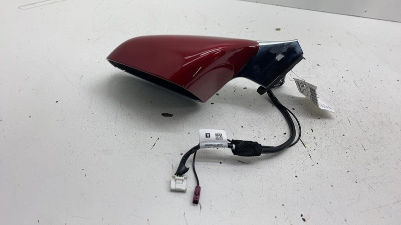 ⭕ 16-20 Tesla Model X Left Exterior Rear View Door Mirror Red PPMR 103