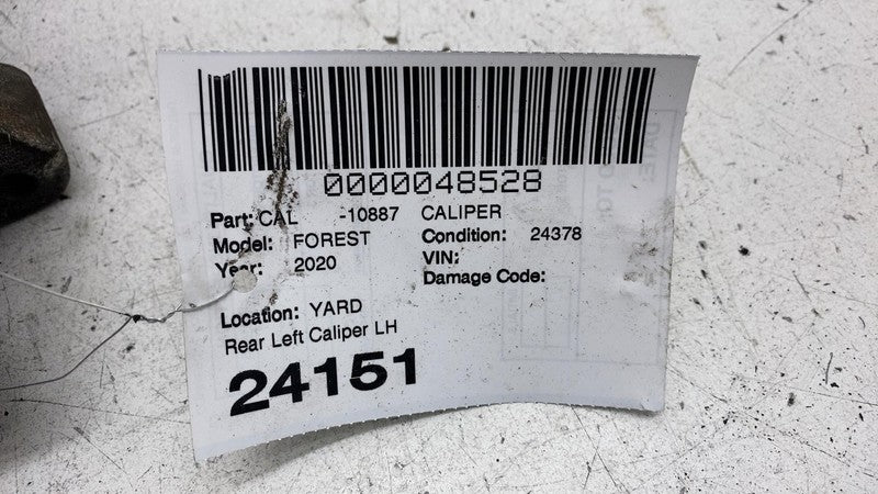 2019-2024 Subaru Forester Rear Driver Side Caliper w/ Brake Hose Line Left Assy