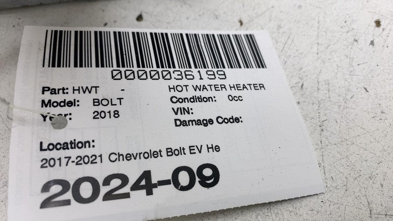 ⭕ 2017-2021 Chevrolet Chevy Bolt EV High Voltage Hot Water Heater Cool