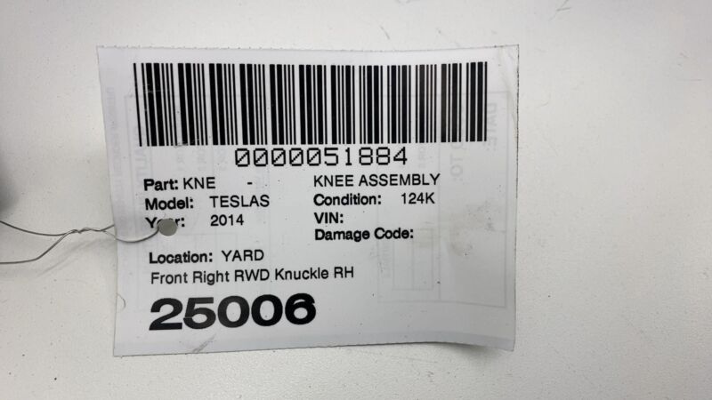 2012-2015 Tesla Model S Front Right Spindle Knuckle + Wheel Hub + ABS Sensor RWD