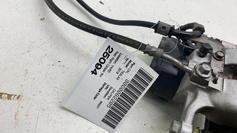 ⭕ 2017-2025 Tesla Model 3 Rear Right Caliper + Brake Hose Line BASE 10