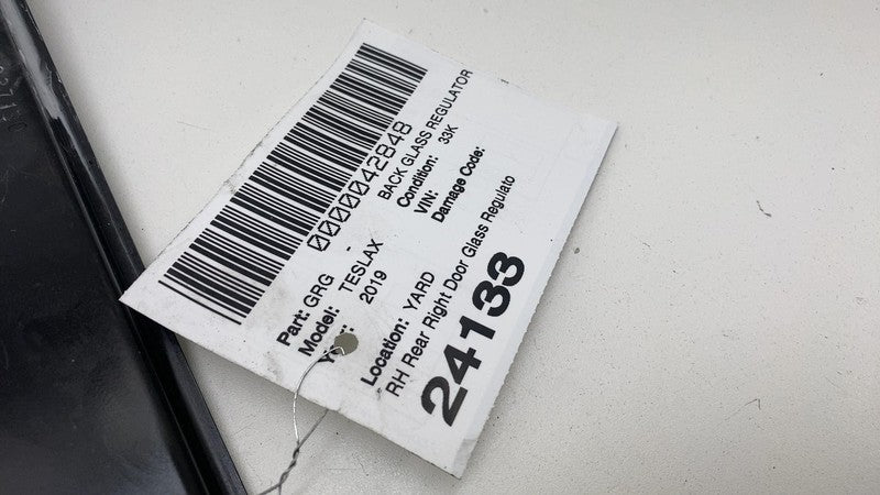 102882100F 2016-2020 Tesla Model X Rear Passenger Side Door Window Regulator & Motor Right