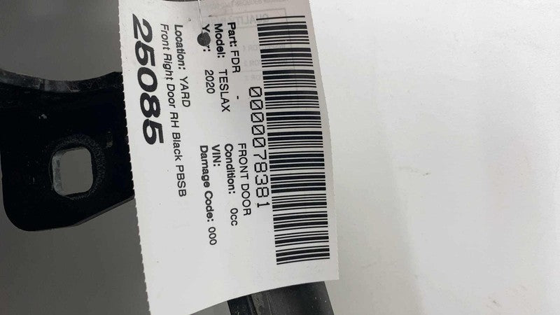 ⭕ 16-20 Model X Front Passenger Door Shell Panel Right Black PBSB 1009