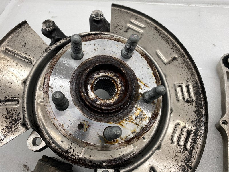 ⭕ 12-15 Tesla Model S Rear Right Spindle Knuckle Hub + Control Arm Lin