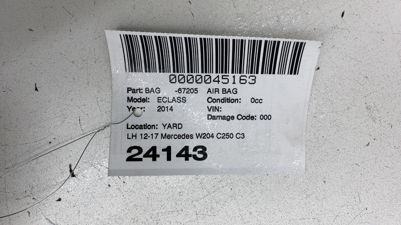 12-17 Mercedes W204 C250 C350 E550 Driver Steering Wheel Airbag Air Bag *Brown*