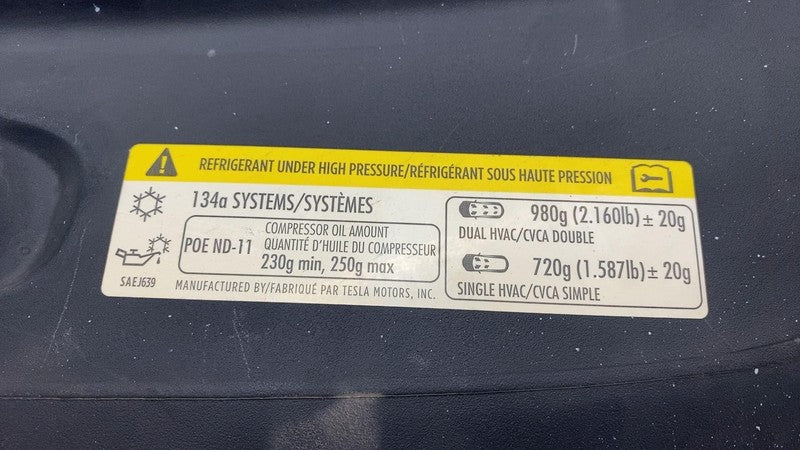 2016-2020 Tesla Model X MX Front Passenger Side Underhood Apron Trim C