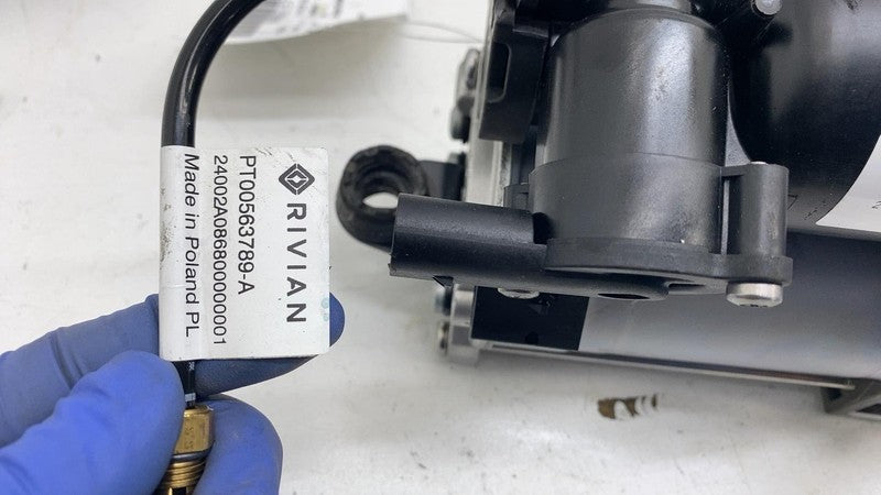 PT00563789-A ⭕ 2025 Rivian R1S  Air Ride Suspension Compressor Pump w/ Hose Tube OEM Assembly