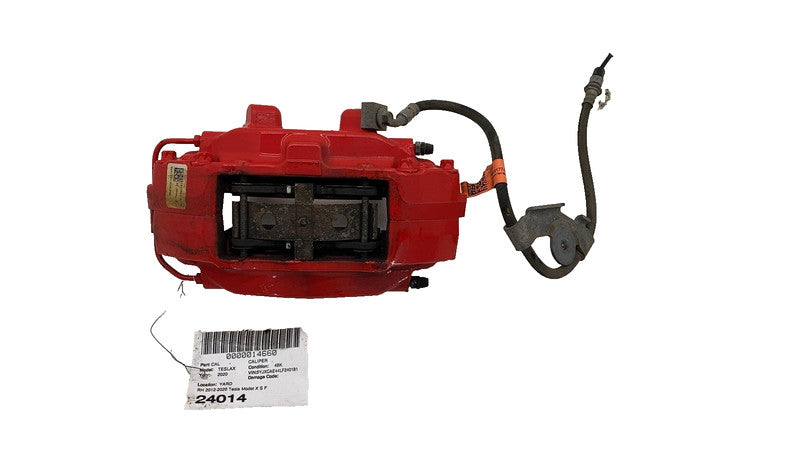 ⭕12-20 Model X S Front Right Caliper w/ Brake Hose Line Performance 1027622-01-D