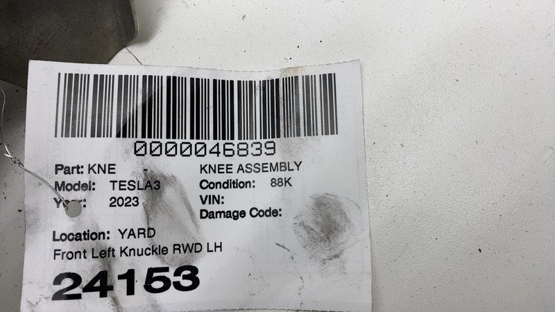 104431100E 17-23 Tesla Model 3 Front Left RWD Spindle Knuckle w/ Wheel Hub & Dust Shield LH