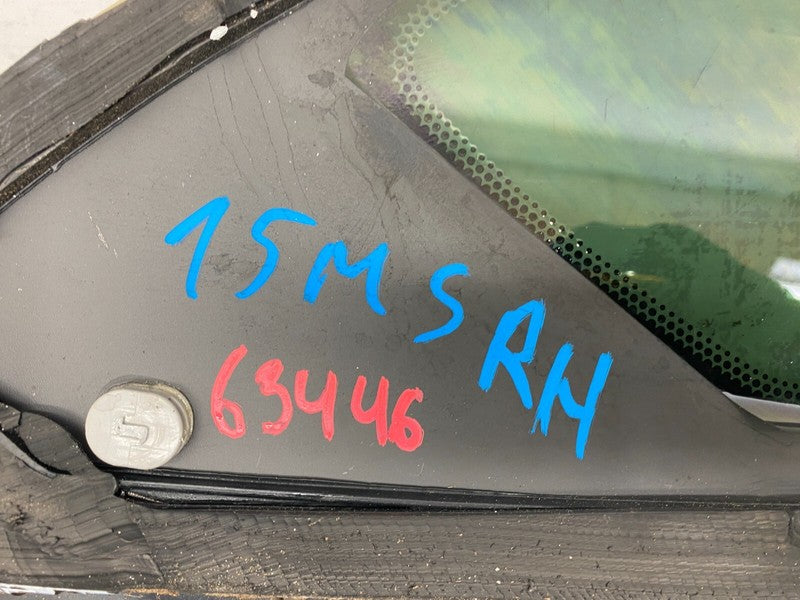 43R-008010 ⭕2012-2021 Tesla Model S Rear Passenger Side Quarter Window Glass Right Assembly