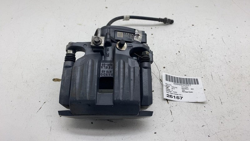 ⭕ 16-20 Model S MS Rear Passenger Caliper w/ Brake Hose Line Right 107