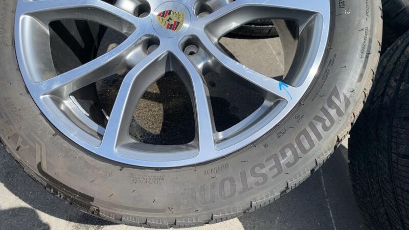4N0 909 144 H ⭕2019-2024 Porsche Cayenne SET of 4 Front & Rear Wheel Rim 10 Bent Spoke w/ Tire