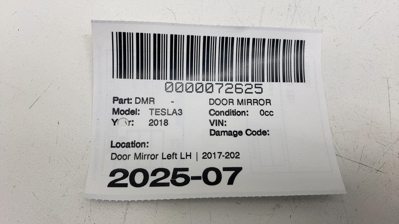 ⭕ 17-20 Tesla Model 3 Left Exterior Rear View Door Mirror Gray PMNG 11