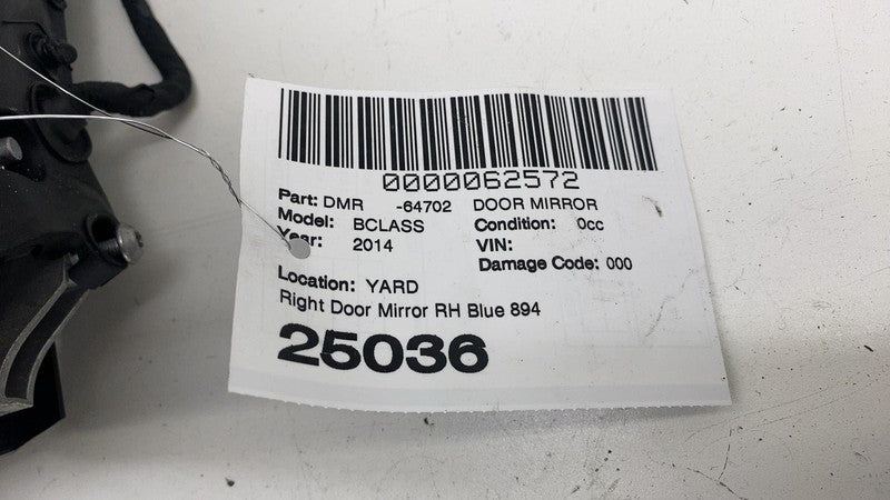 ⭕13-19 Mercedes-Benz B-Class Passenger Side Rear View Door Mirror Right Blue 894