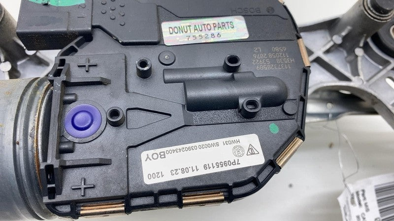 7P0955023 2011-2018 Porsche Cayenne Front Windshield Wiper Motor System Linkage Assembly