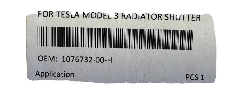 107673200H ⭕ 2017-2020 Tesla Model 3 Front Active Grille Shutter Louvre Assy 1076732-00-H