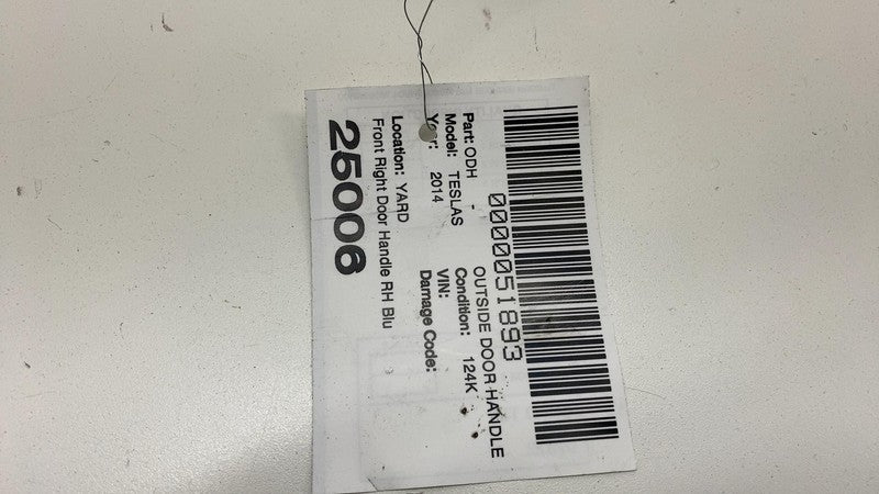 ⭕ 2012-2015 Tesla Model S Front Passenger Side Exterior Door Handle Ou