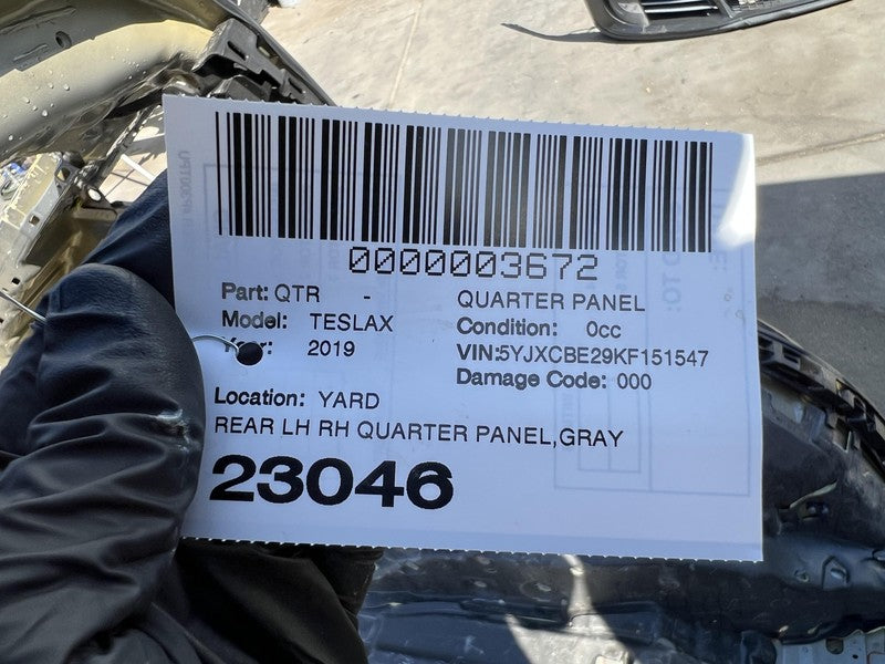 ⭕ 2016-2020 Tesla Model X MX Rear Left & Right Quarter Panel Cut Frame Gray PMNG