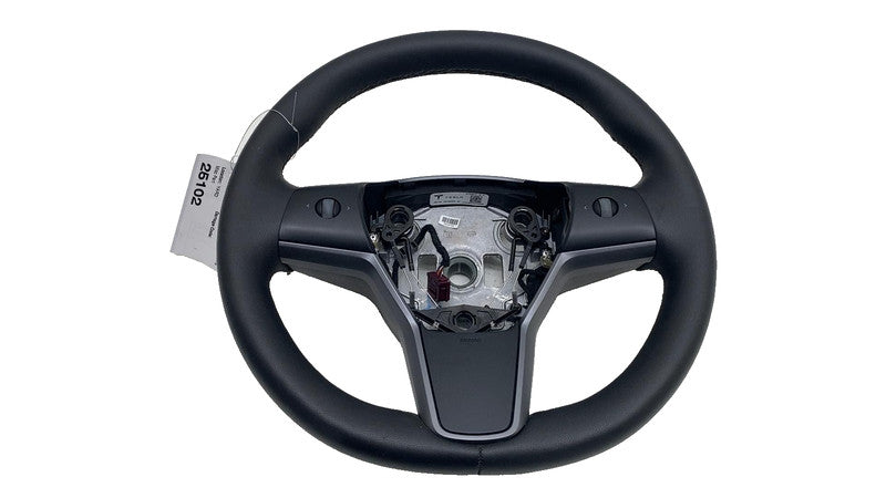 ⭕ 2021-2023 Tesla Model 3 Steering Wheel Assy Leather Black Heated 149