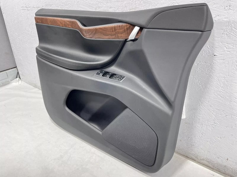 ⭕ 16-20 Model X Front Left Door Panel Trim Card Cover w/ Molding LH 10