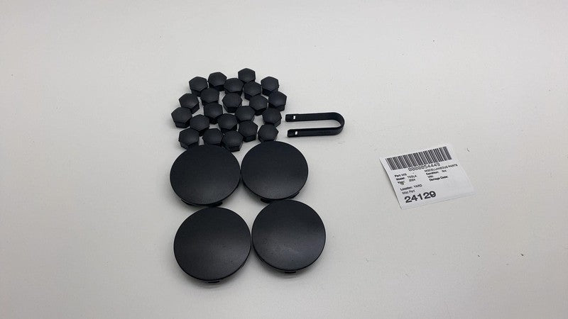 20214487 2024-2025 Tesla Cybertruck x4 Wheel Hub Center Cover w/ x22 Lug Nut Cover Black