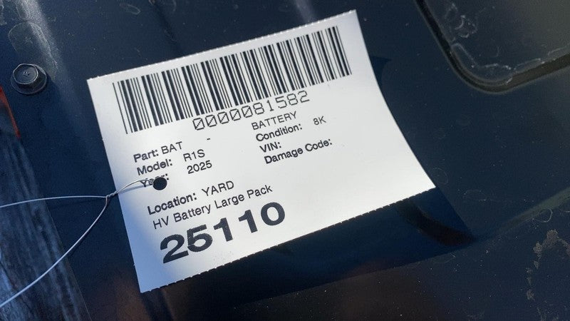 PT01244230 A ⭕ 2025 Rivian R1S HV Battery Module Large Pack Assy 407V 116 kWh PT01244230-A