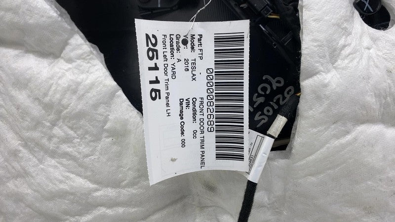 ⭕ 2016-2020 Tesla Model X MX Front Driver Side Door Panel Trim Card Le